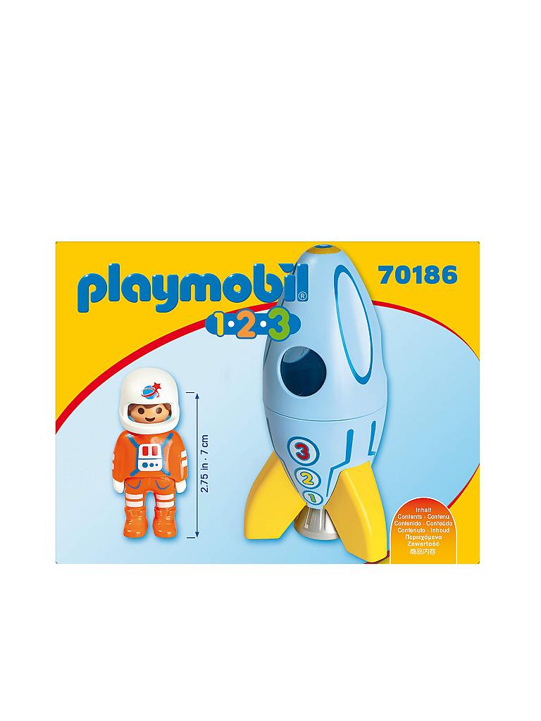 PLAYMOBIL | 1,2,3  - Astronaut mit Rakete 70186 | gelb