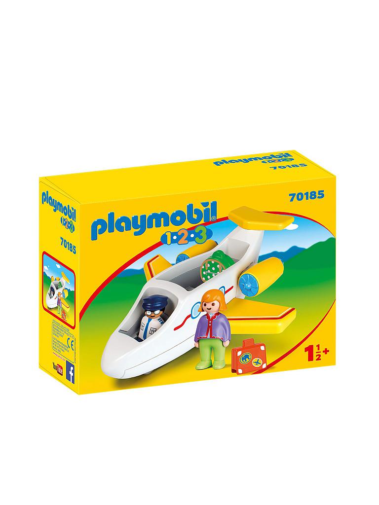 PLAYMOBIL | 1,2,3  - Passagierflugzeug 70185 | gelb