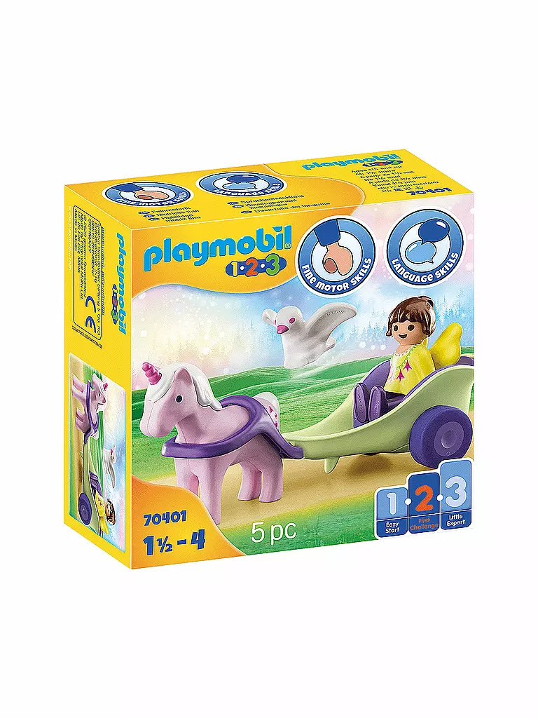 PLAYMOBIL | 1,2,3 - Einhornkutsche mit Fee 70401 | keine Farbe