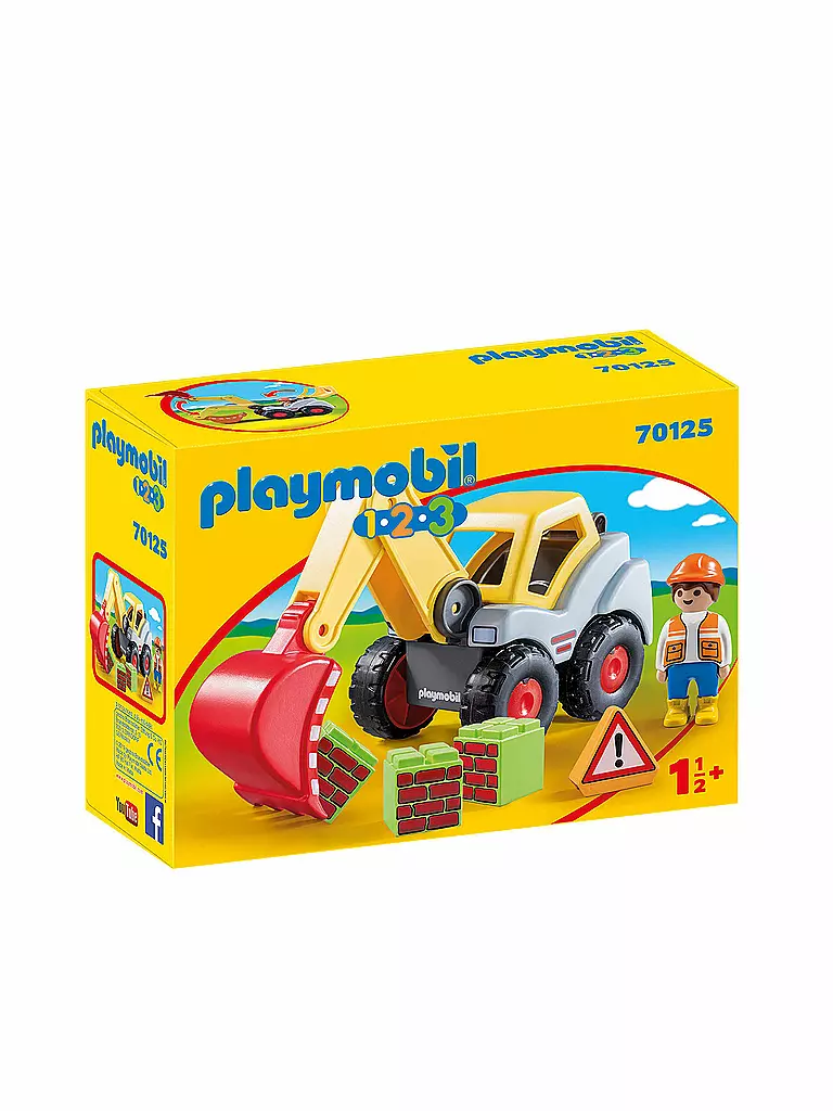 PLAYMOBIL | 1,2,3 - Schaufelbagger 70125 | keine Farbe