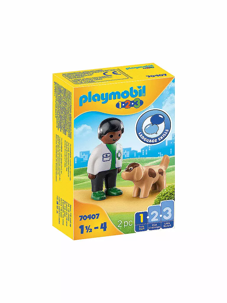PLAYMOBIL | 1,2,3 - Tierarzt mit Hund 70407 | keine Farbe
