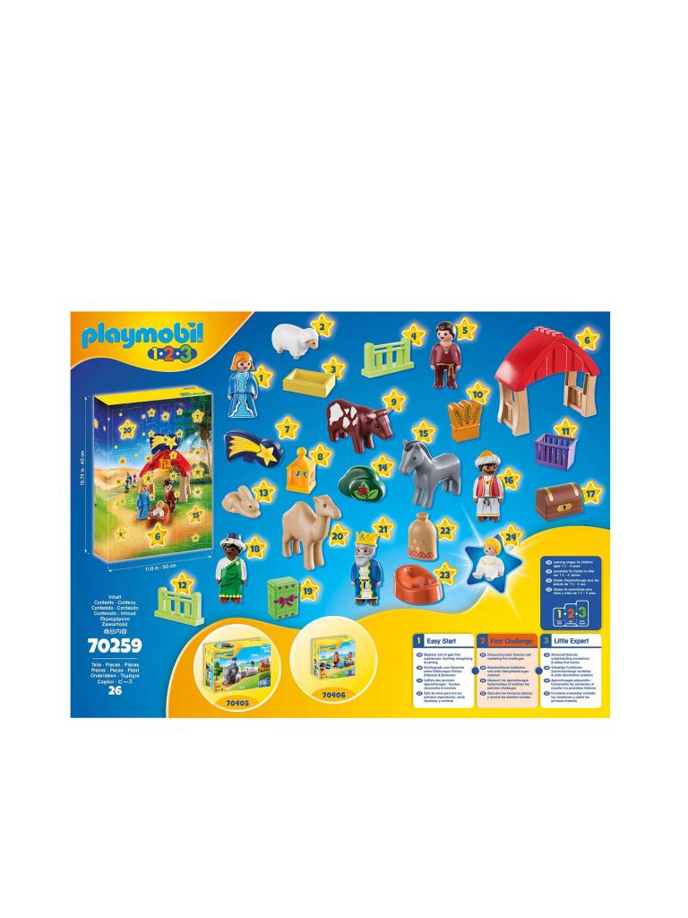 PLAYMOBIL | 1,2,3 Adventskalender - Weihnachtskrippe 70259 | keine Farbe