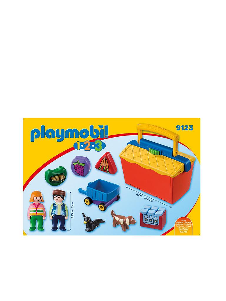 PLAYMOBIL | 1,2,3 Mein Marktstand zum Mitnehmen 9123 | transparent
