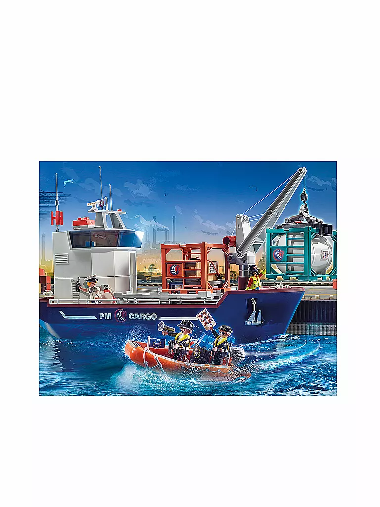 PLAYMOBIL | Cargo - Großes Containerschiff mit Zollboot 70769 | keine Farbe