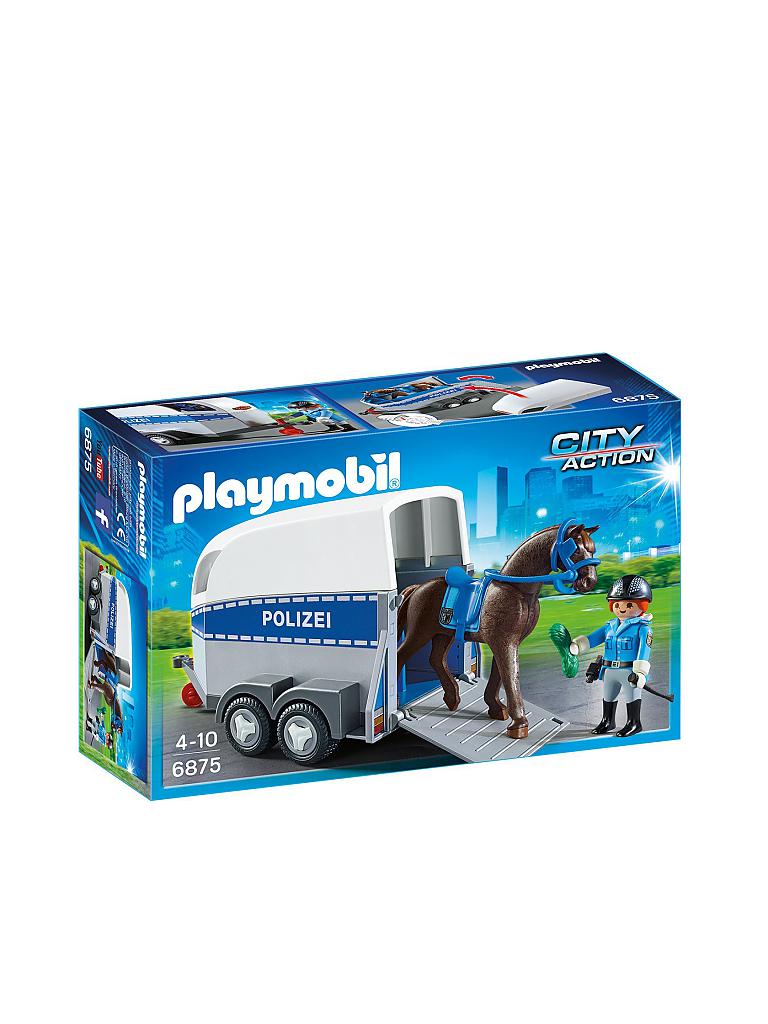 PLAYMOBIL | City Action - Berittene Polizei mit Anghänger 6875 | 