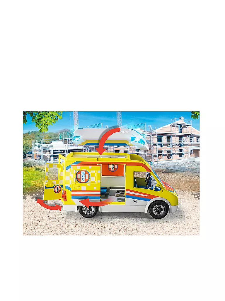 PLAYMOBIL | City Life - Rettungswagen mit Licht und Sound 71202 | keine Farbe