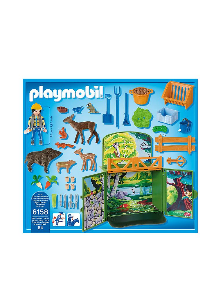 PLAYMOBIL | Country - Aufklapp-Spiel-Box "Waldtierfütterung"  6158 | 