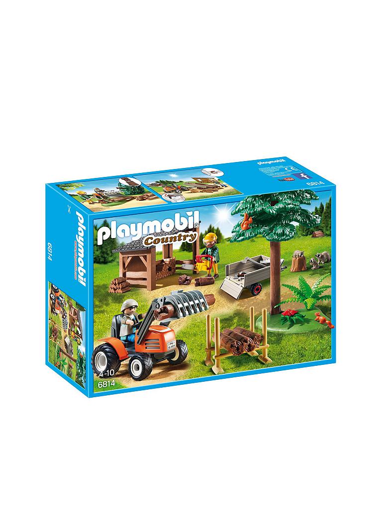 PLAYMOBIL | Country - Holzfäller mit Traktor 6814 | keine Farbe