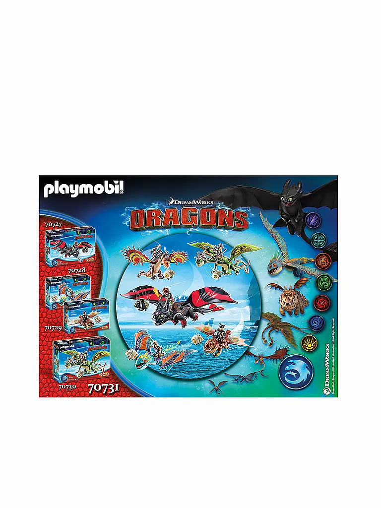 PLAYMOBIL | Dragon Racing - Dragon Racing: Rotzbakke und Hakenzahn 70731 | keine Farbe