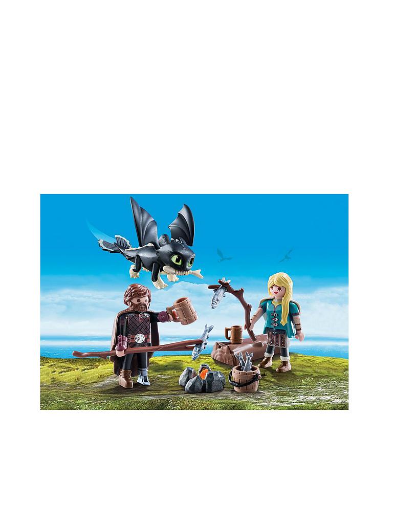 PLAYMOBIL | Dragons - Hicks und Astrid Spielset 70040 | blau