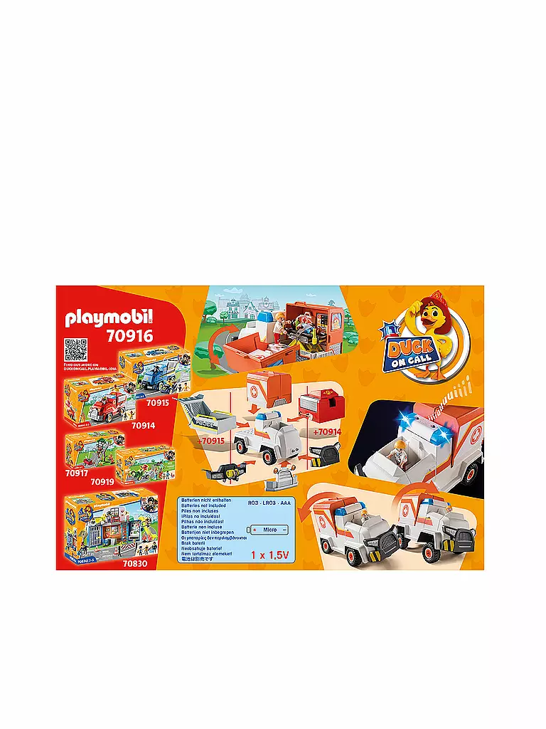 PLAYMOBIL | DUCK ON CALL - Notarzt Einsatzfahrzeug 70916 | keine Farbe