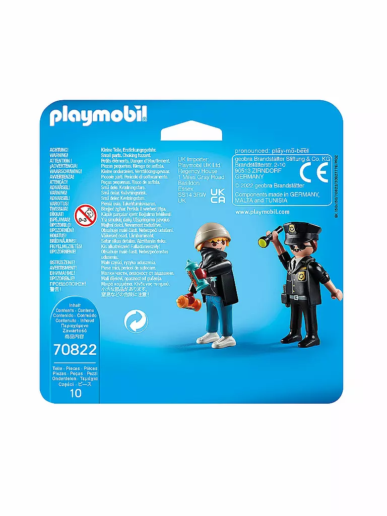 PLAYMOBIL | DuoPack Polizist und Sprayer 70822 | keine Farbe