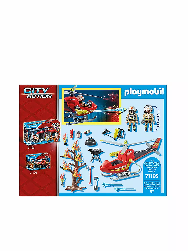 PLAYMOBIL | Feuerwehr-Hubschrauber 71195 | keine Farbe