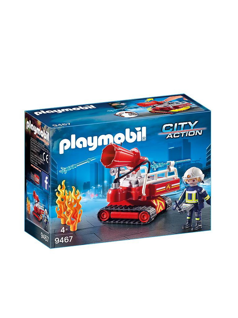 Playmobil 9467 Feuerwehrmann mit Löschroboter Löschkanone Roboter FEUERWEHR NEU 