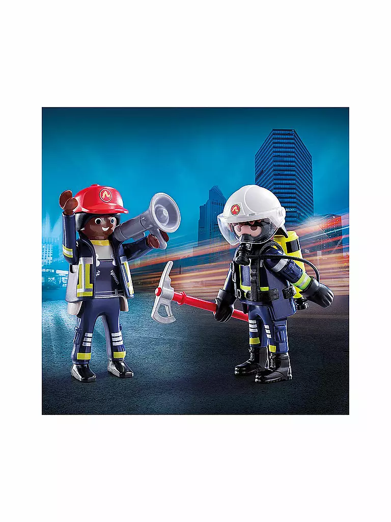 PLAYMOBIL | Feuerwehrmann und Frau 70081 | blau