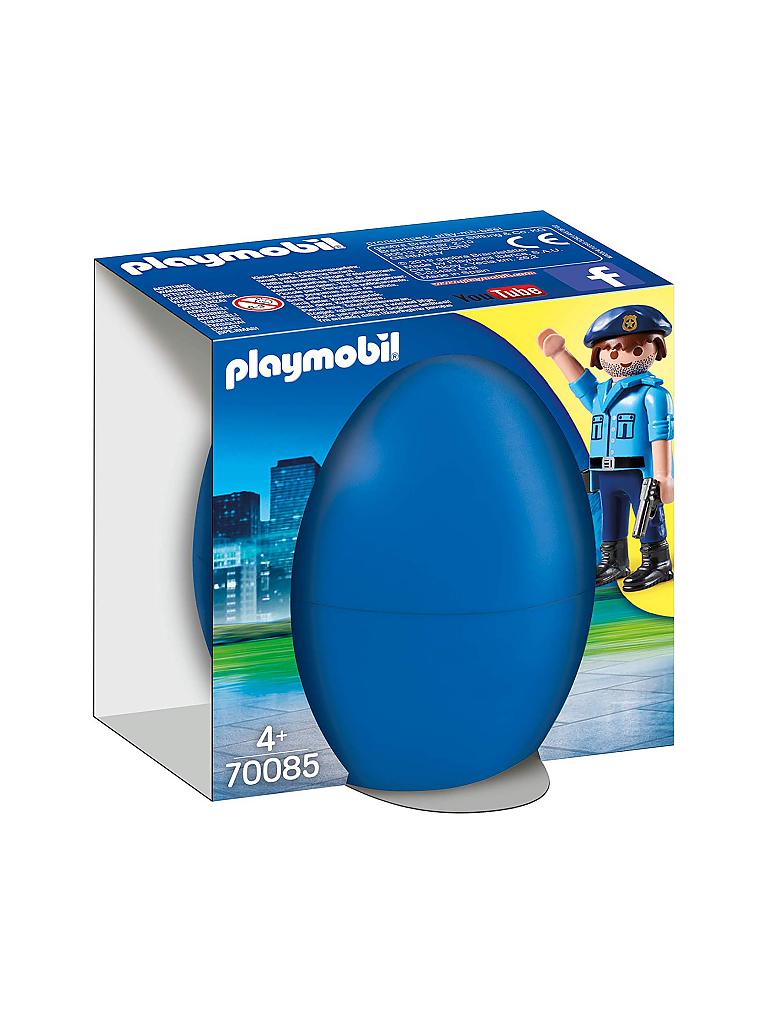 PLAYMOBIL | Osterei - Polizist mit Spürhund 70085 | blau