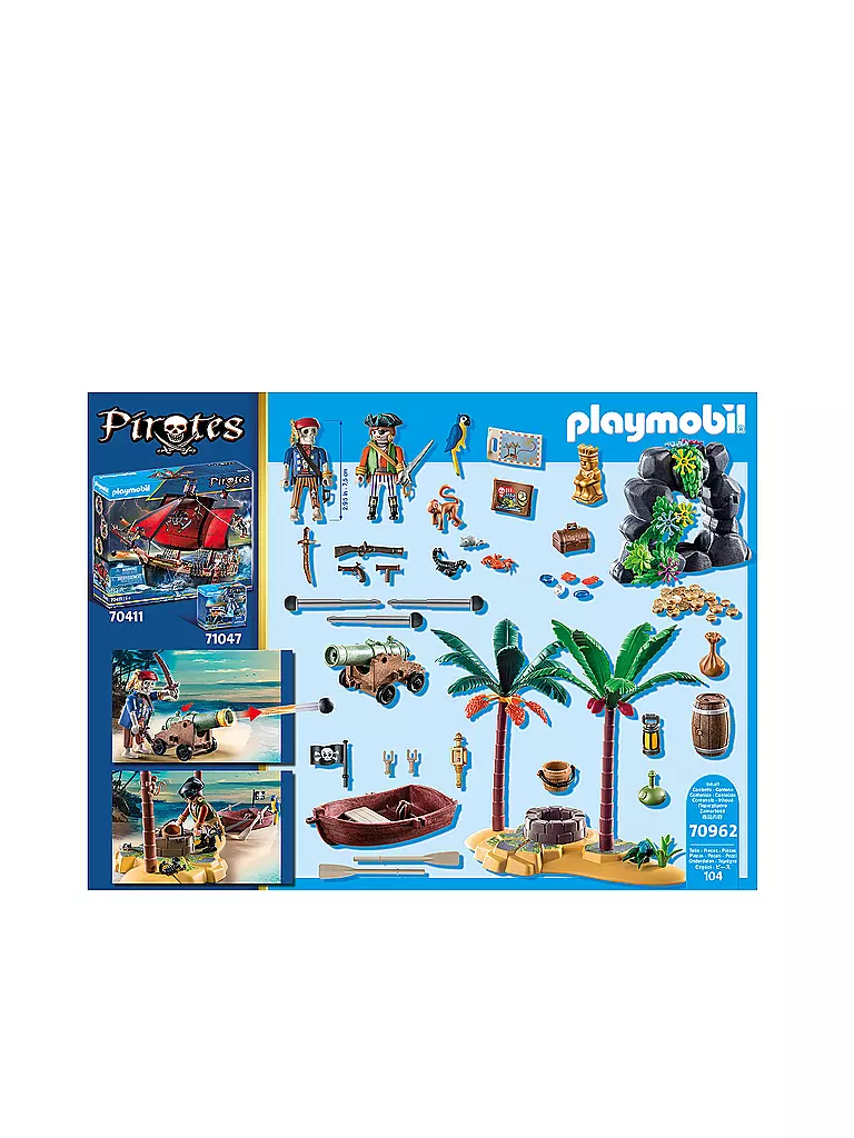 PLAYMOBIL | Playmobil Piratenschatzinsel mit Skelett | keine Farbe
