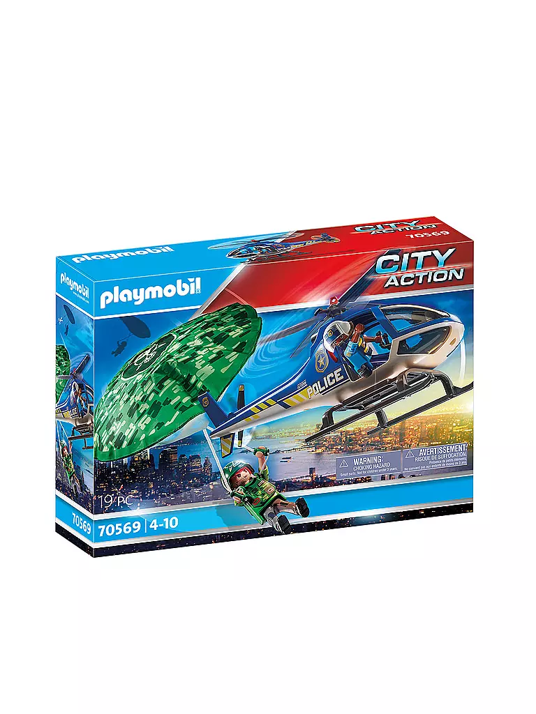 PLAYMOBIL | Polizei-Hubschrauber: Fallschirm-Verfolgung 70569 | keine Farbe