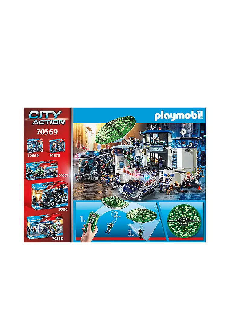 PLAYMOBIL | Polizei-Hubschrauber: Fallschirm-Verfolgung 70569 | keine Farbe