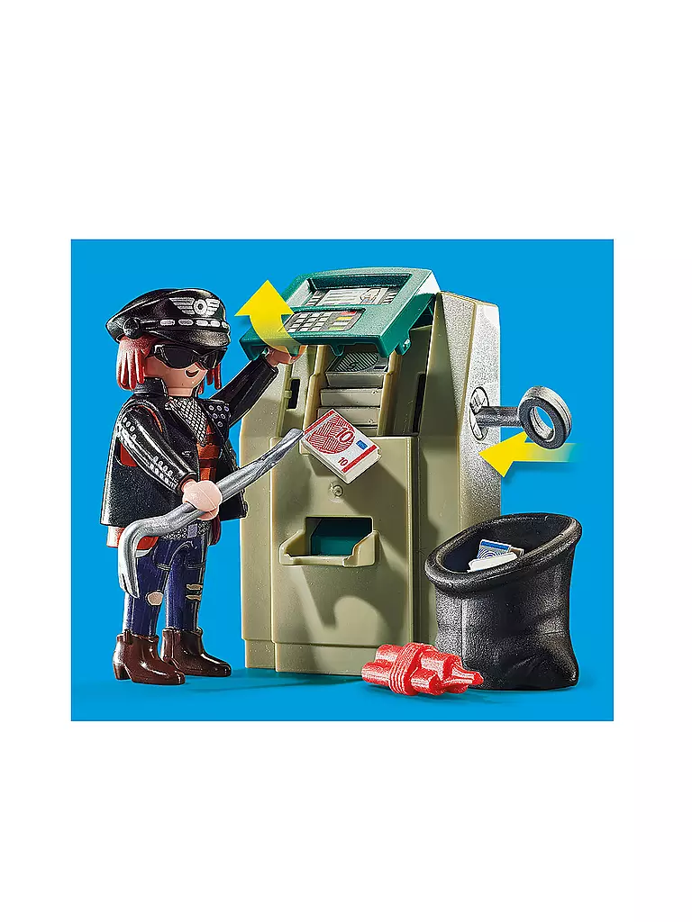 PLAYMOBIL | Polizei-Motorrad: Verfolgung des Geldräubers 70572 | keine Farbe