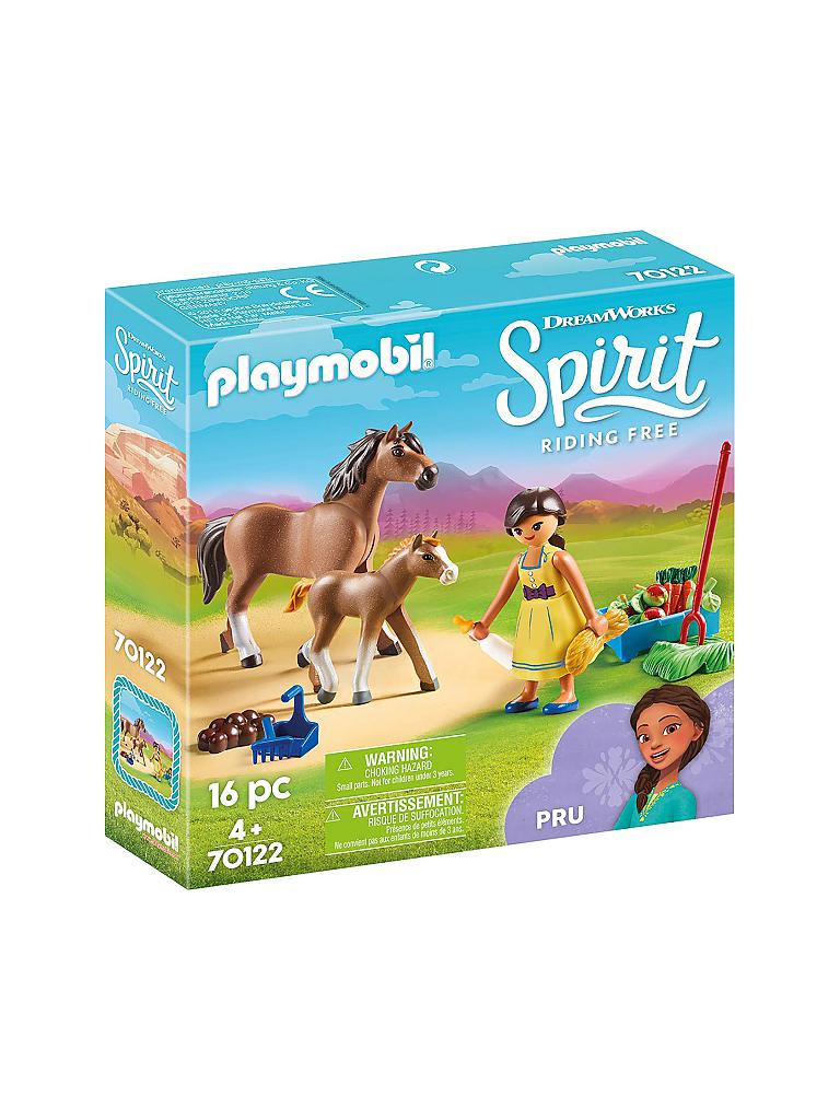 PLAYMOBIL | Pru mit Pferd und Fohlen 70122 | blau