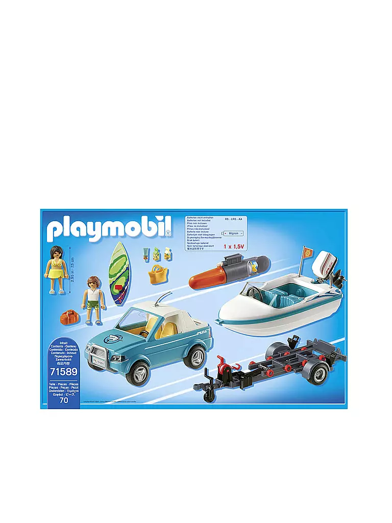 PLAYMOBIL | Surfer-Pickup mit Speedboot 71589 | keine Farbe