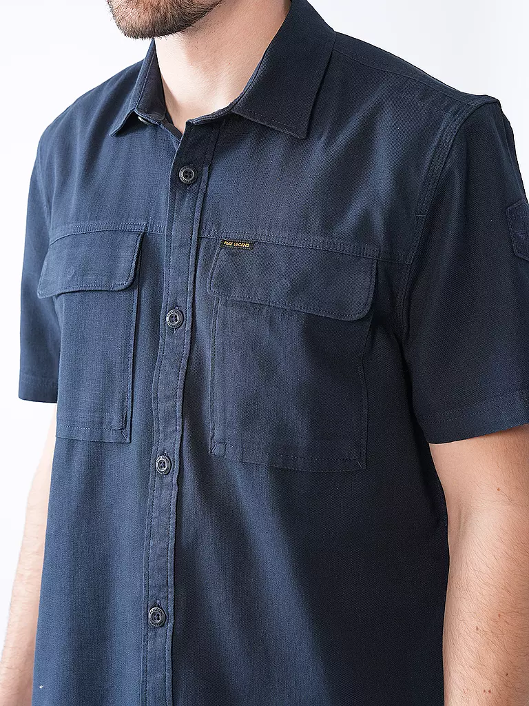 PME LEGEND | Hemd Slim Fit | dunkelblau