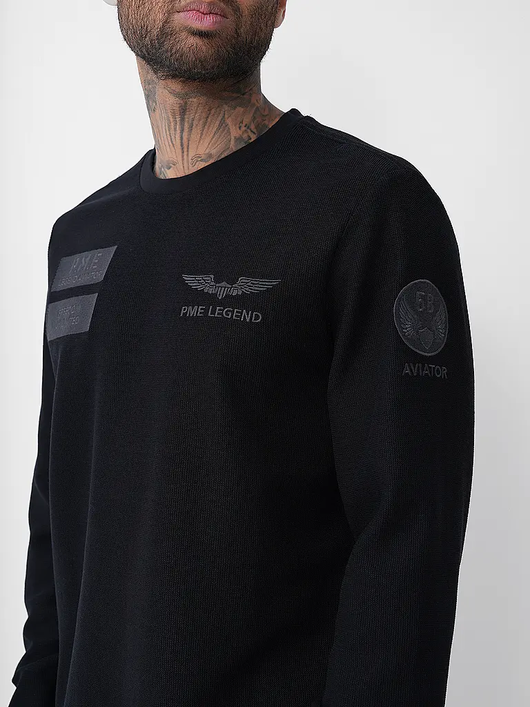 PME LEGEND | Langarmshirt  | Schwarz