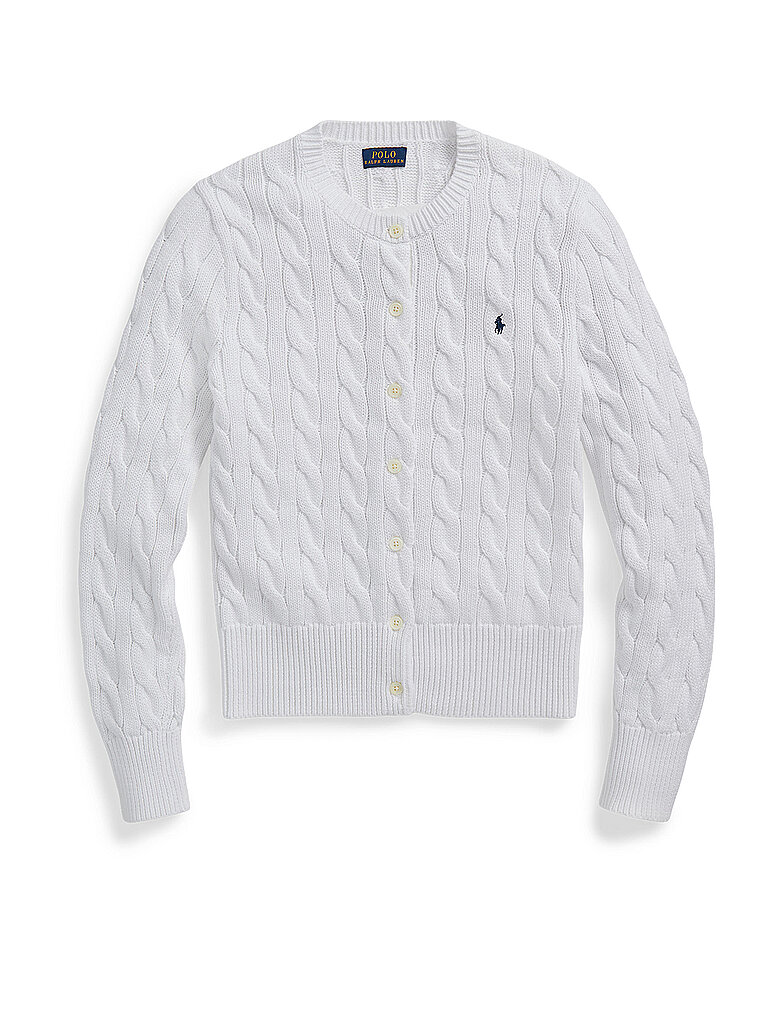 POLO RALPH LAUREN Cardigan Slim Fit weiss