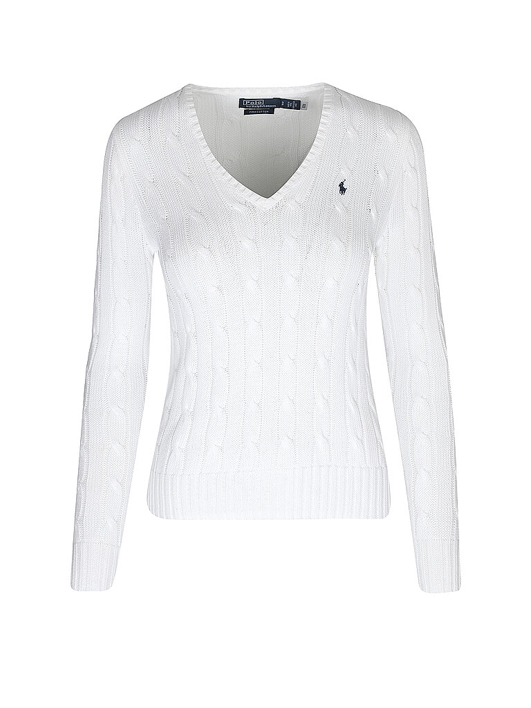 POLO RALPH LAUREN Pullover Slim Fit KIMBERLY weiss | XS