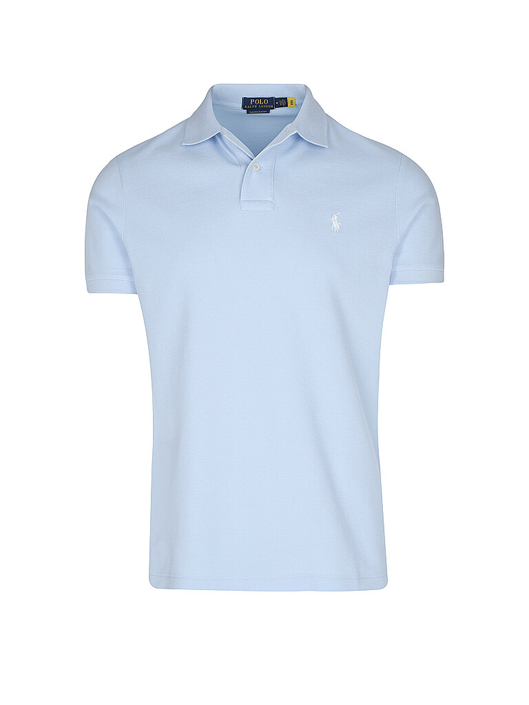 POLO Poloshirt Custom Slim Fit hellblau L herren