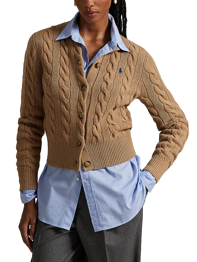 POLO RALPH LAUREN Strickjacke camel | L