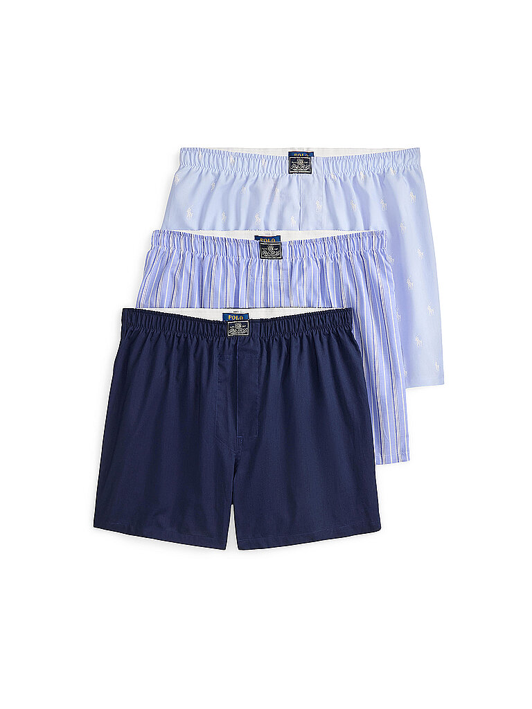 POLO Boxershorts 3-er Pkg. blue aop blau XL herren
