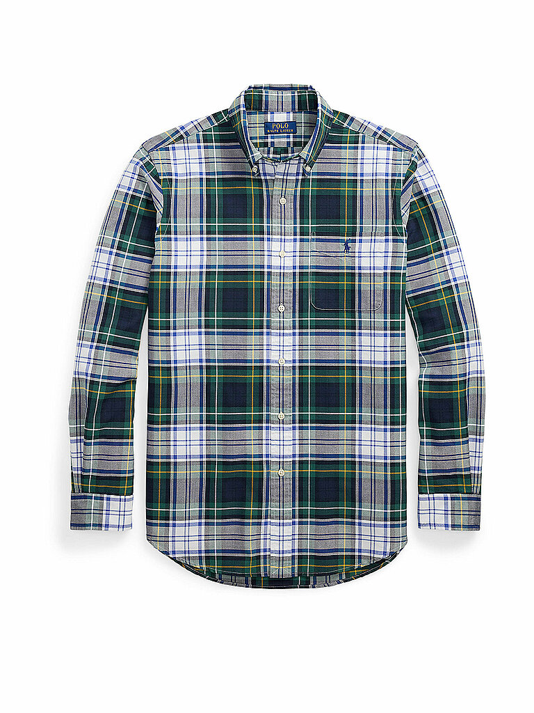 POLO RALPH LAUREN Hemd Slim Fit  dunkelgrün | S