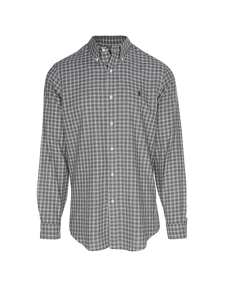 POLO Hemd Custom Fit grau S herren