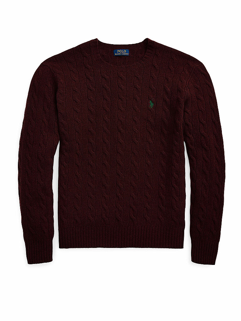 Polo Ralph Lauren Cable Knit Sweater Dark Red