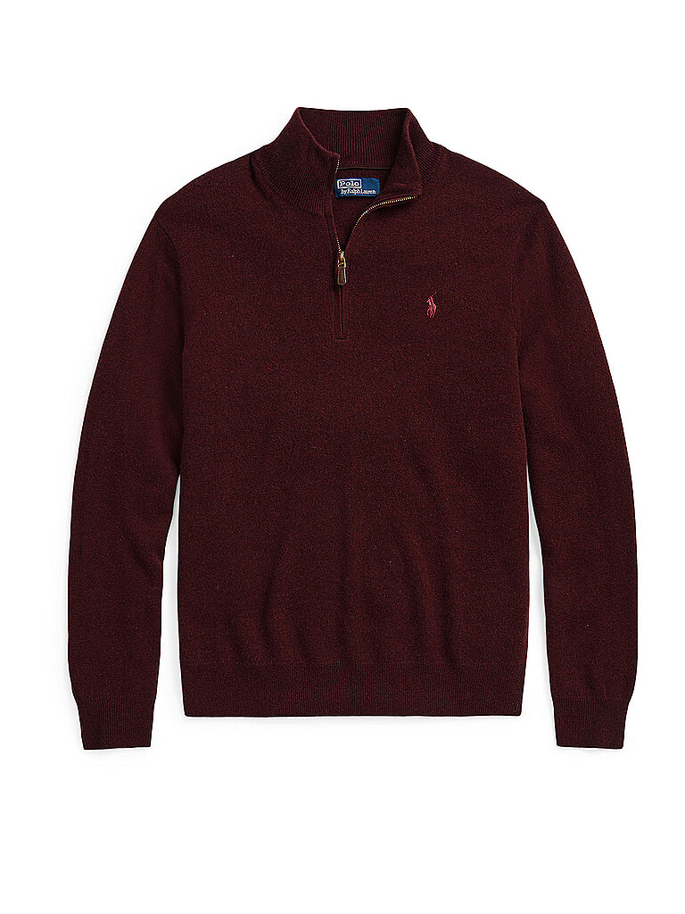 Polo Ralph Lauren Quarter Zip Sweater Dark Red