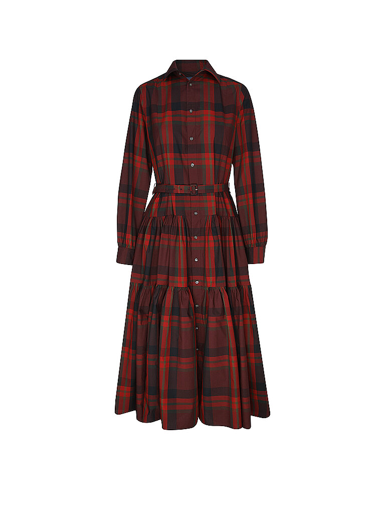 POLO RALPH LAUREN Maxikleid dunkelrot