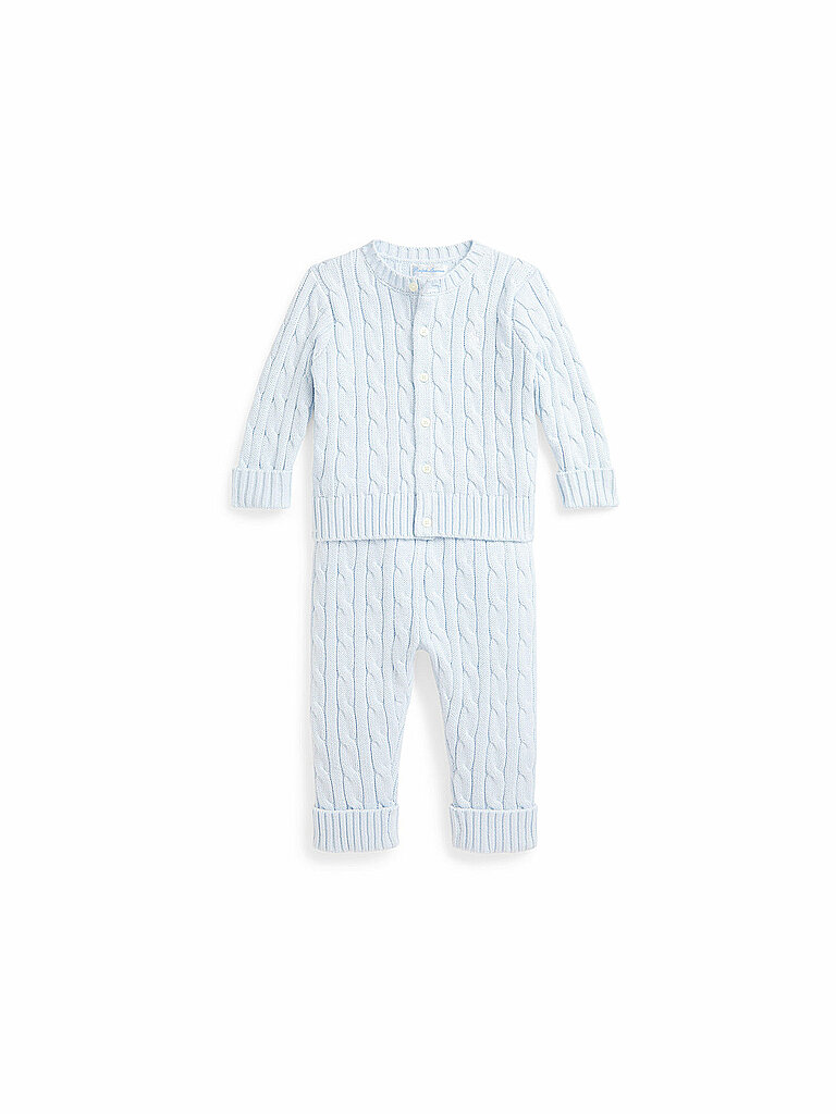 POLO RALPH LAUREN Baby Set 2-tlg Cardigan und Hose hellblau