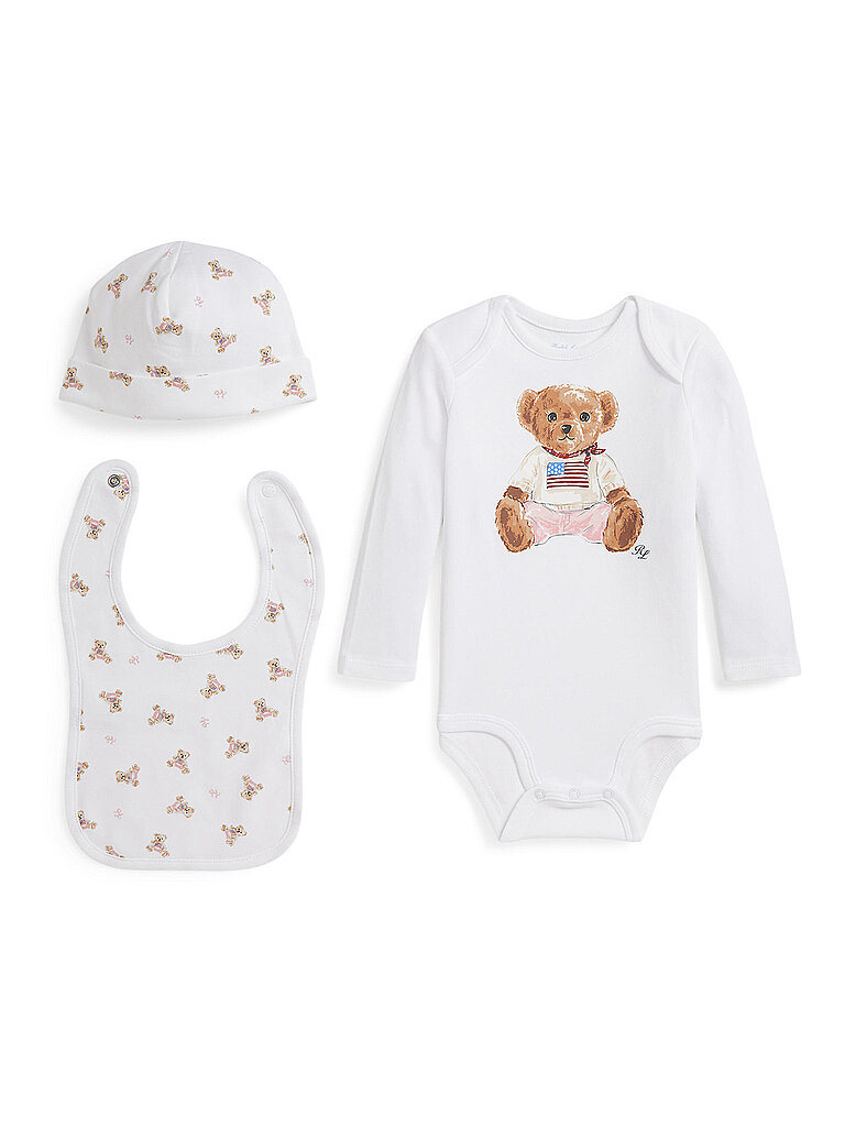 POLO RALPH LAUREN Baby Set 3-teilig weiss