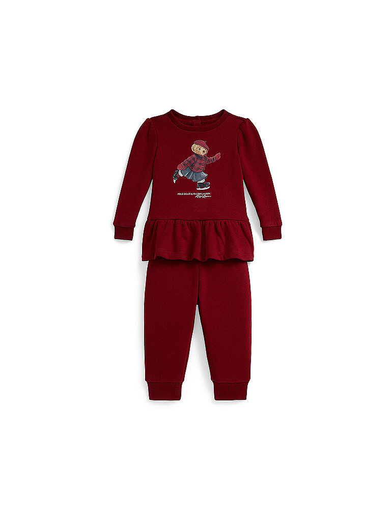 POLO RALPH LAUREN Baby Set 2-teilig Sweatshirt und Hose dunkelrot