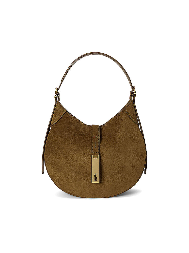 POLO RALPH LAUREN Ledertasche - Schultertasche Small braun