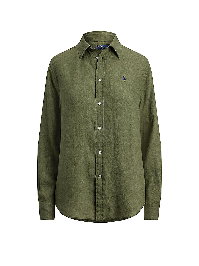 POLO RALPH LAUREN Leinenbluse olive | XL