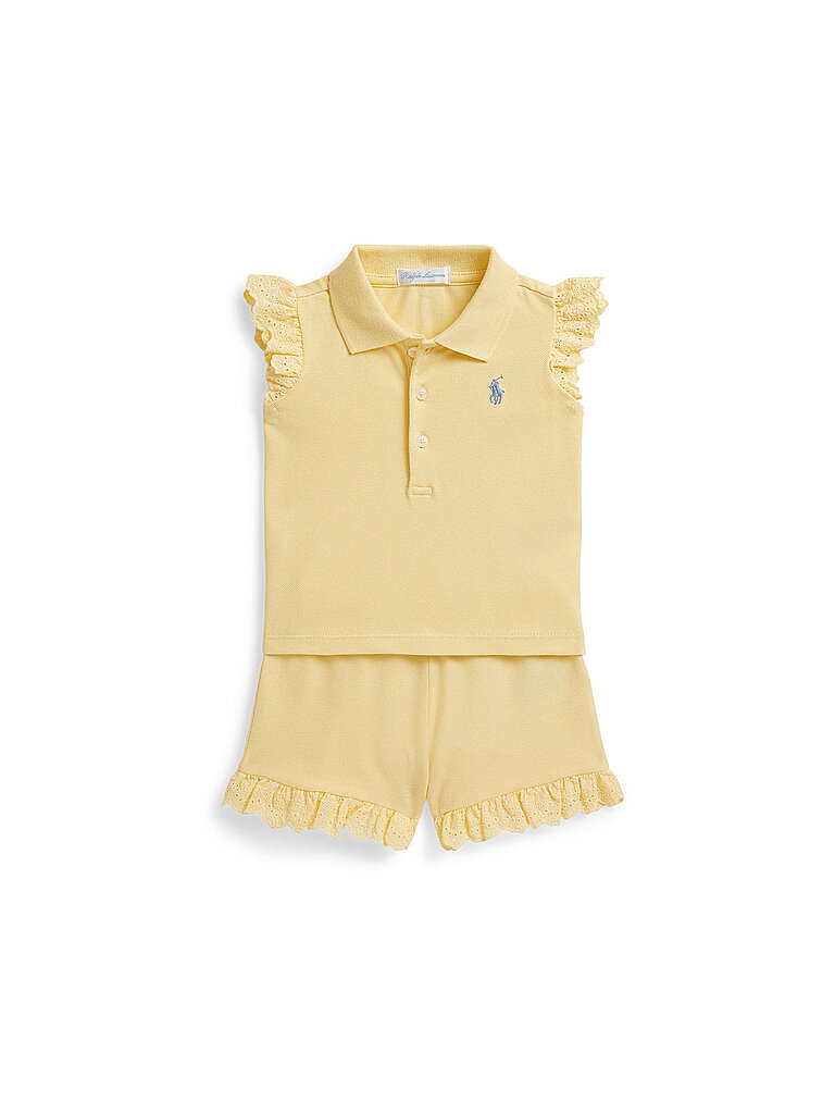 POLO RALPH LAUREN Baby Set 2-teilig Poloshirt und Shorts gelb | 62