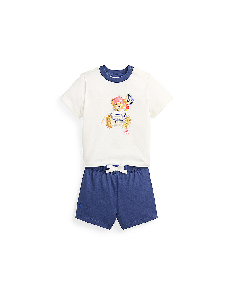 POLO RALPH LAUREN Baby Set 2-teilig T-Shirt mit Shorts creme | 62