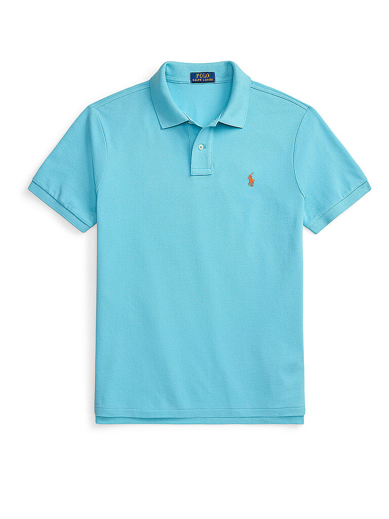POLO Poloshirt Custom Slim Fit türkis S herren