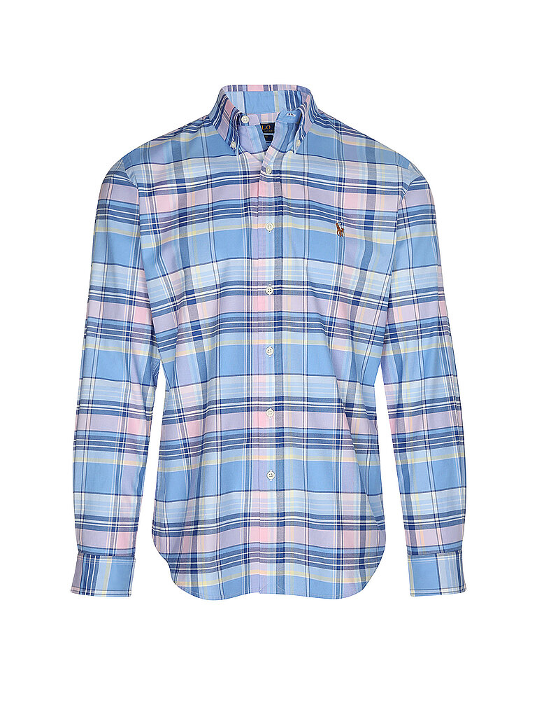POLO Hemd Custom Fit blau L herren