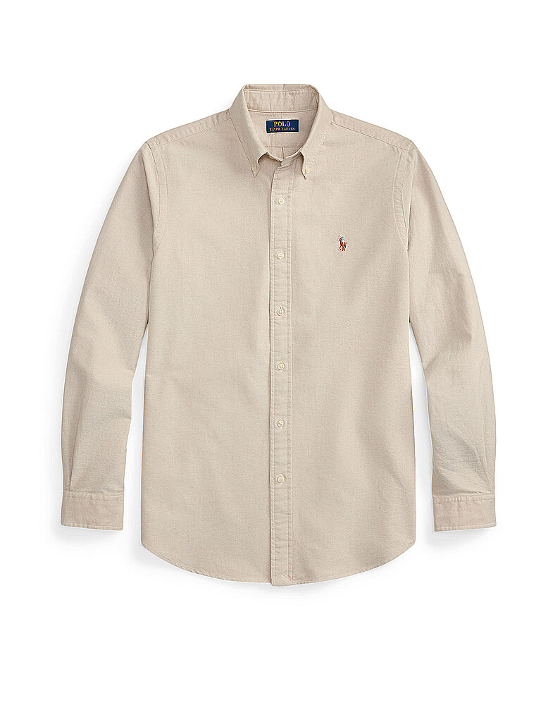 POLO Hemd Custom Fit beige S herren