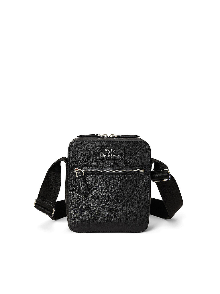 POLO Ledertasche - Schultertasche schwarz herren