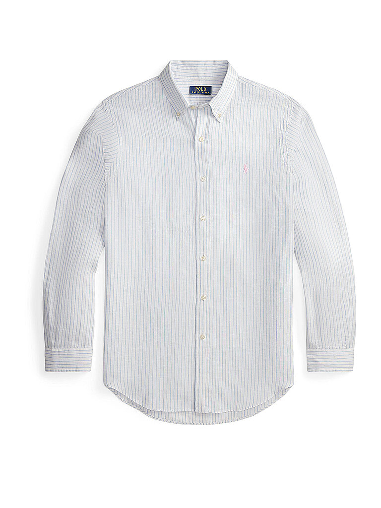POLO Leinenhemd Custom Fit weiss S herren